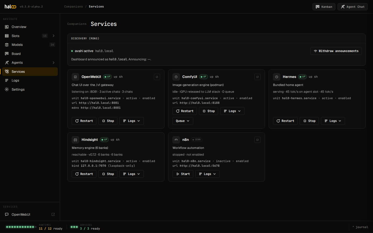 Services page